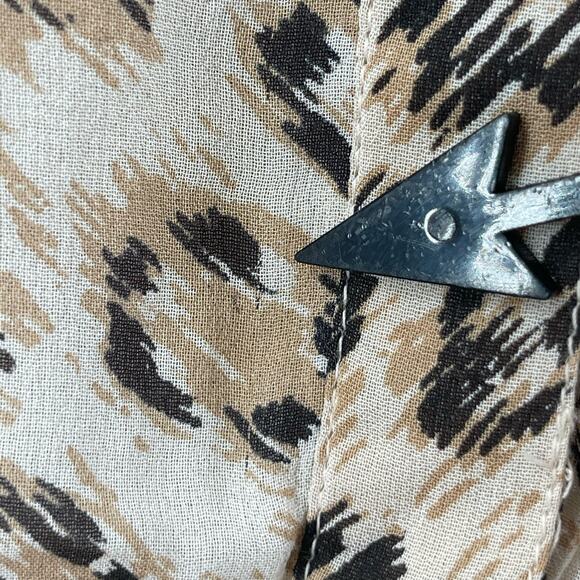 JOIE Blouse Medium Cordell 100% Silk Animal Print Cappuccino Business Office NWT - Picture 9 of 16